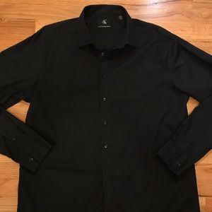 Calvin Klein black button down shirt